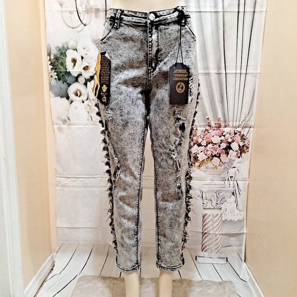 WOMANS STRETCH HIGH RISE SKINNY JEAN SIZE 20 PLUS - Picture 2 of 9